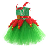 Christmas Elf Cosplay Costume Kids Girls Dress X-mas Carnival Costume Dress Up - INSWEAR